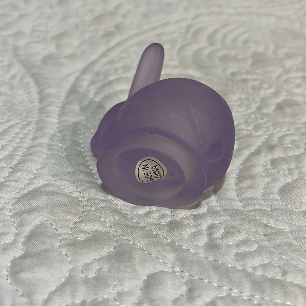 Set of 4 Williams Sonoma‎ frosted glass bunny candle holders